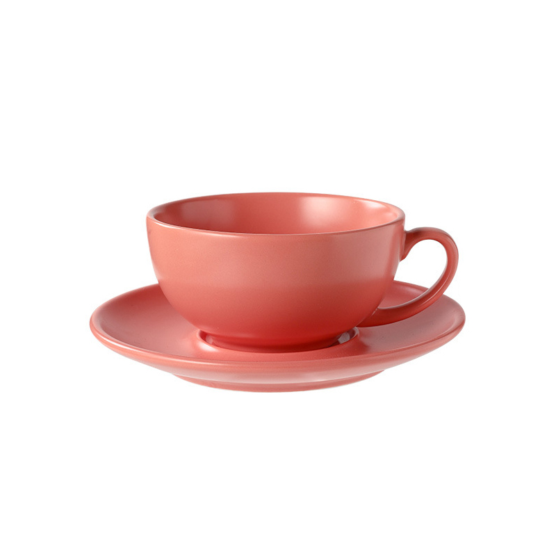 250ml ceramic coffee cup and saucer