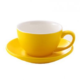 300ml ceramic coffee cup and saucer