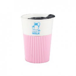 320ml ceramic coffee cup with silicon bottom