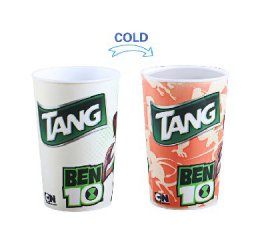 cold color changing magic plastic cup
