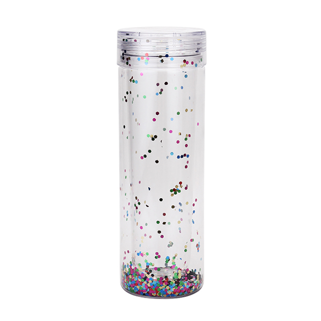 500ml glitter inside plastic bottle