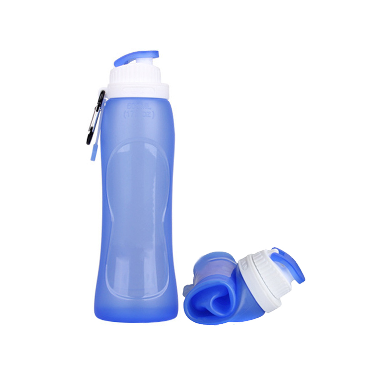 500ml foldable silicon water bottle