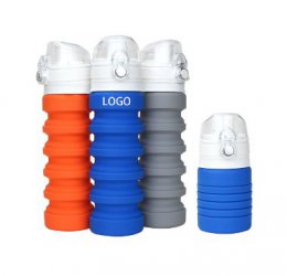 500ml foldable silicon water bottle