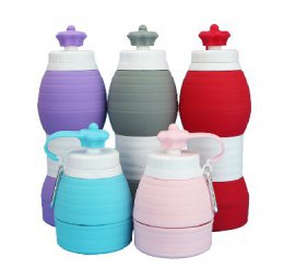 600ml foldable silicon water bottle